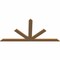 Ekena Millwork Saratoga Timber Gable Bracket, Western Red Cedar, 96"W x 48"H x 1 1/2"D x 5 1/2"F, 12/12 Pitch GBW096X48X0206SAR00SWR - alternate 4